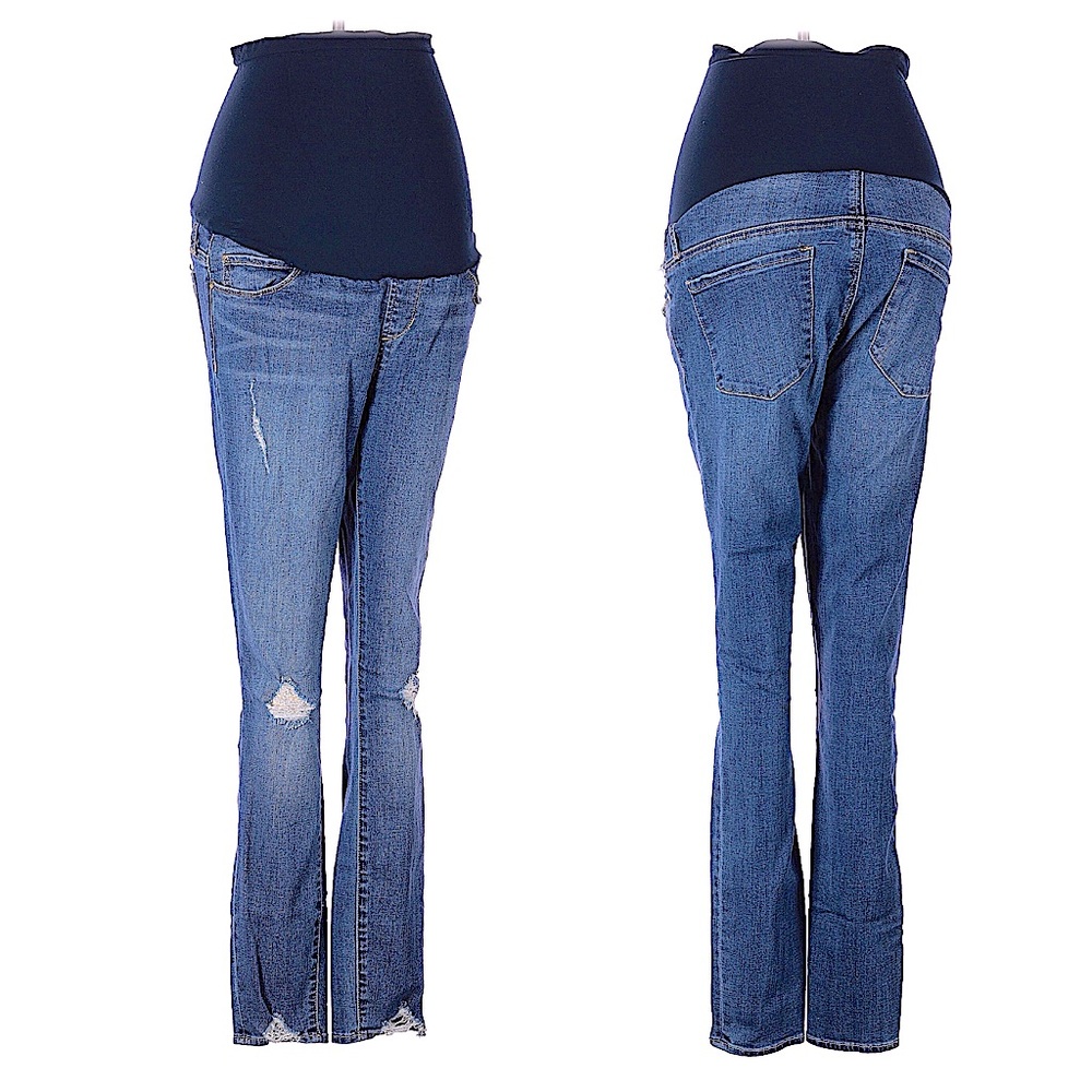Article of society maternity ripped skinny bootcut jeans size 29